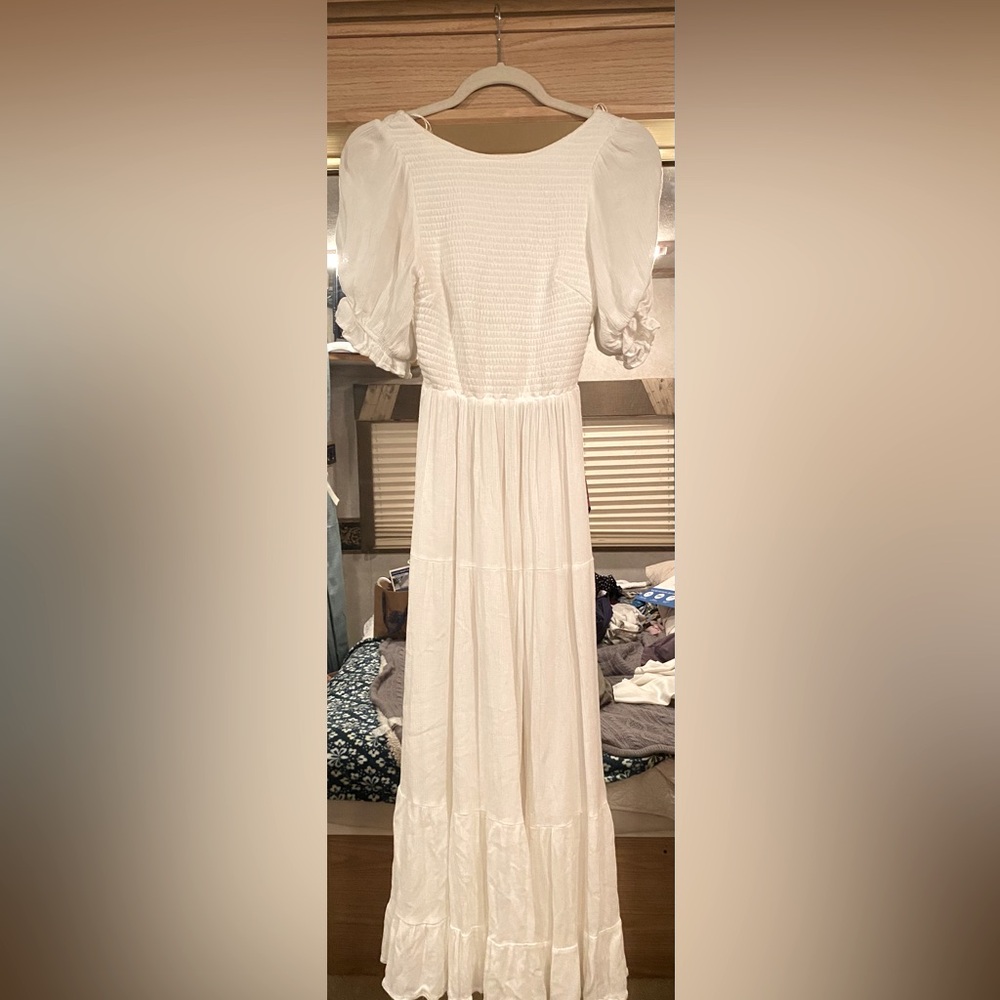 Magnolia Tiered White Maxi Dress